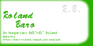 roland baro business card